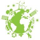 Green environment symbols on earth